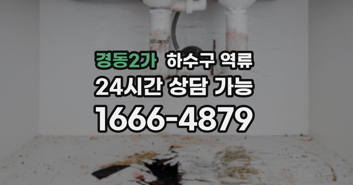 경동2가 하수구 역류