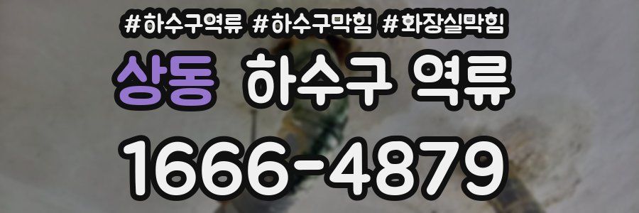 상동 하수구 역류