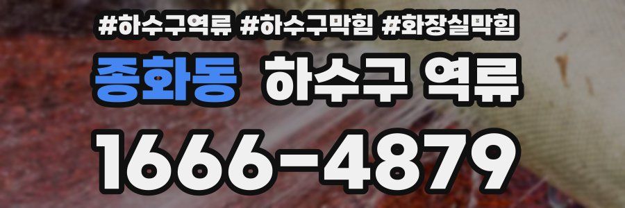 종화동 하수구 역류