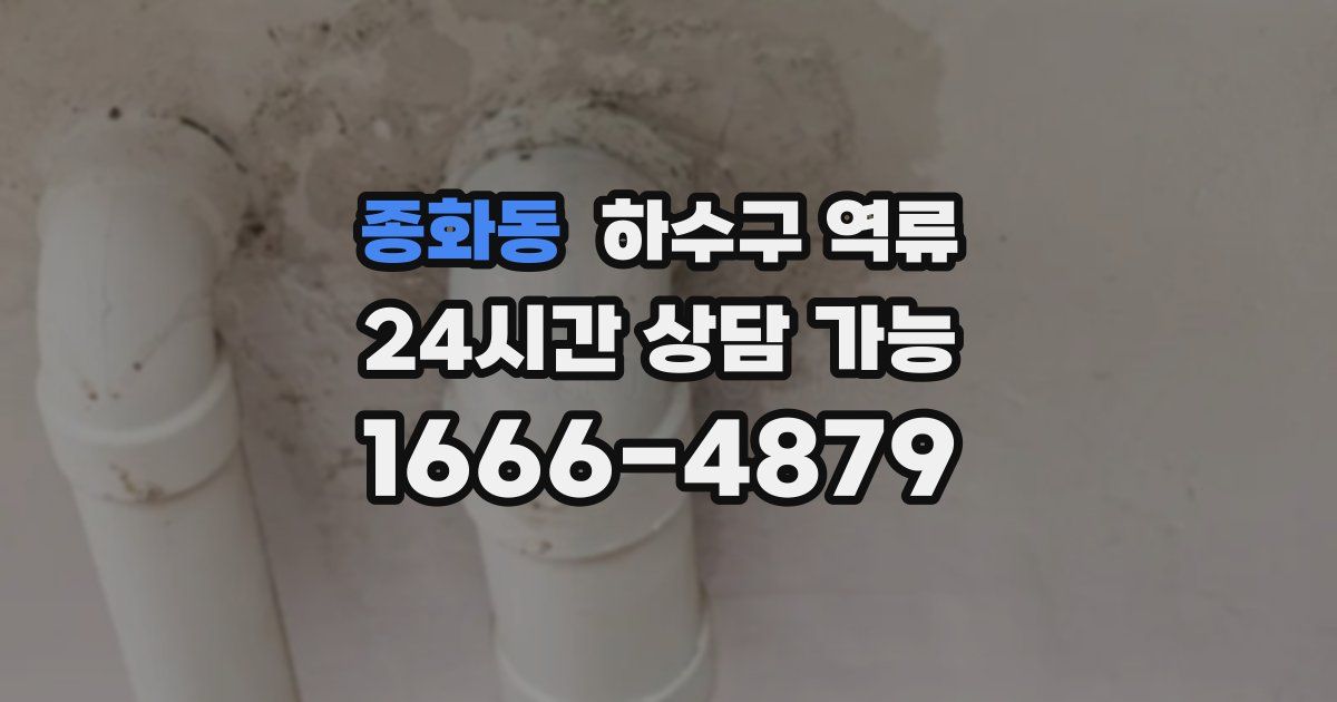 종화동 하수구 역류