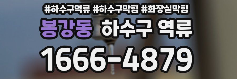 봉강동 하수구 역류