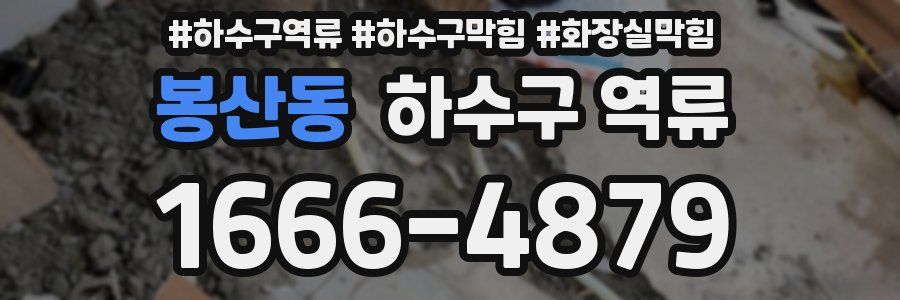 봉산동 하수구 역류