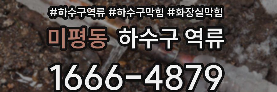 미평동 하수구 역류