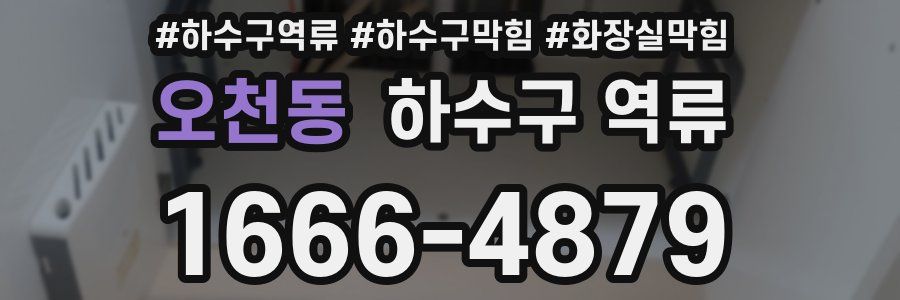 오천동 하수구 역류