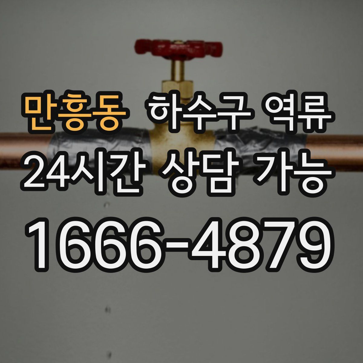 만흥동 하수구 역류