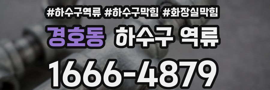 경호동 하수구 역류