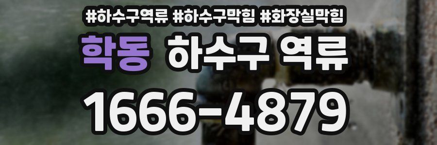 학동 하수구 역류