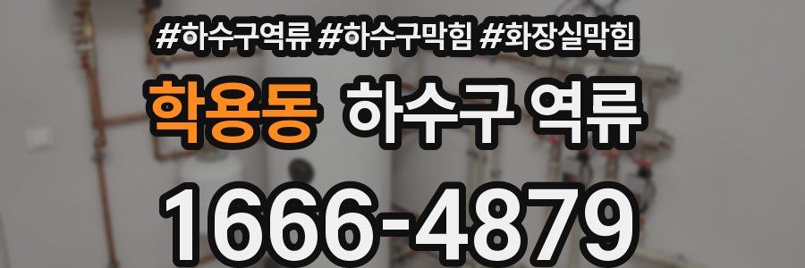 학용동 하수구 역류