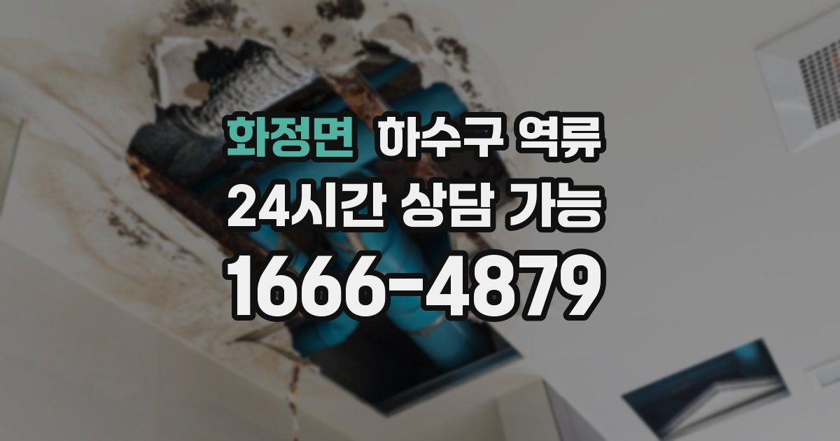 화정면 하수구 역류