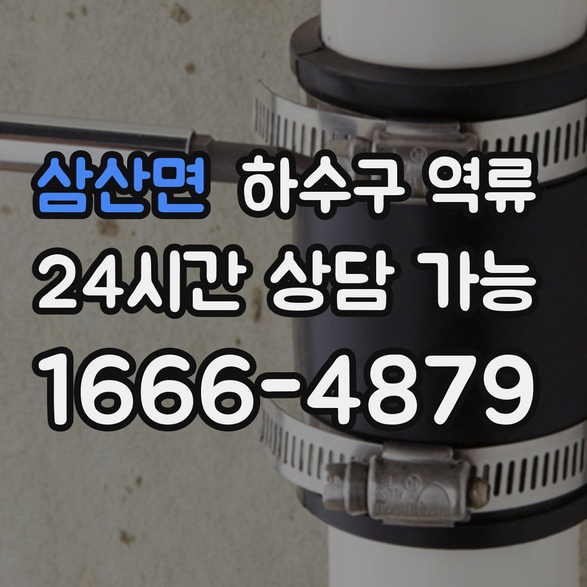 삼산면 하수구 역류