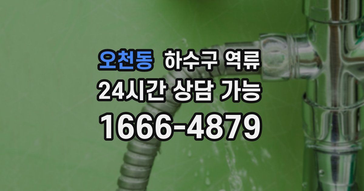 오천동 하수구 역류