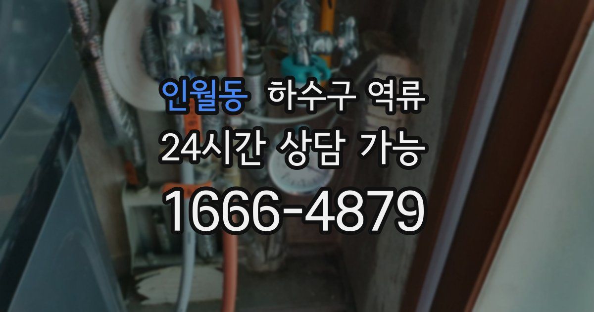 인월동 하수구 역류