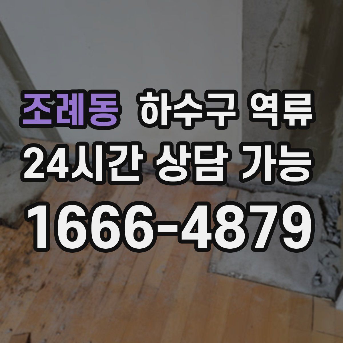 조례동 하수구 역류