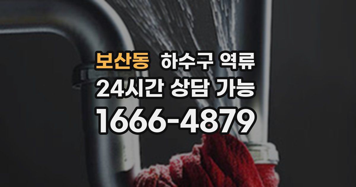 보산동 하수구 역류