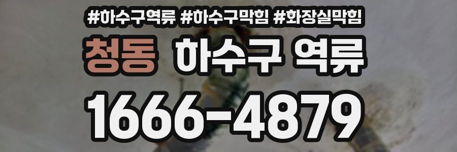 청동 하수구 역류