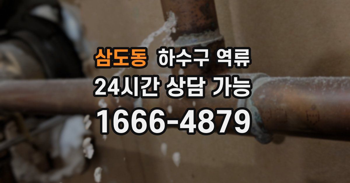 삼도동 하수구 역류