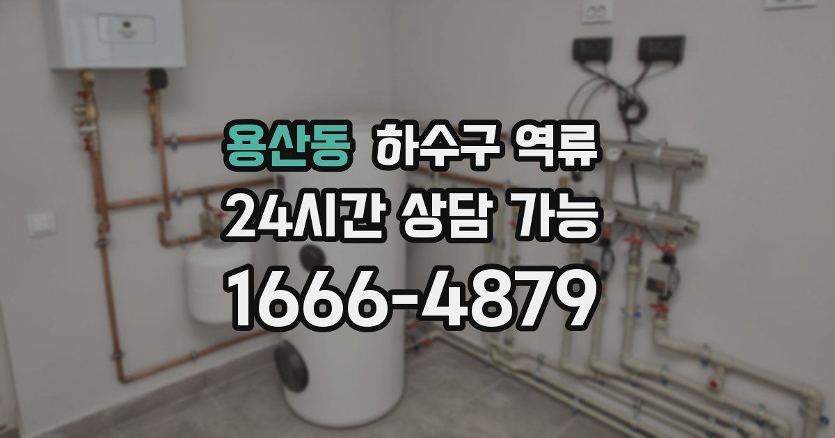 용산동 하수구 역류