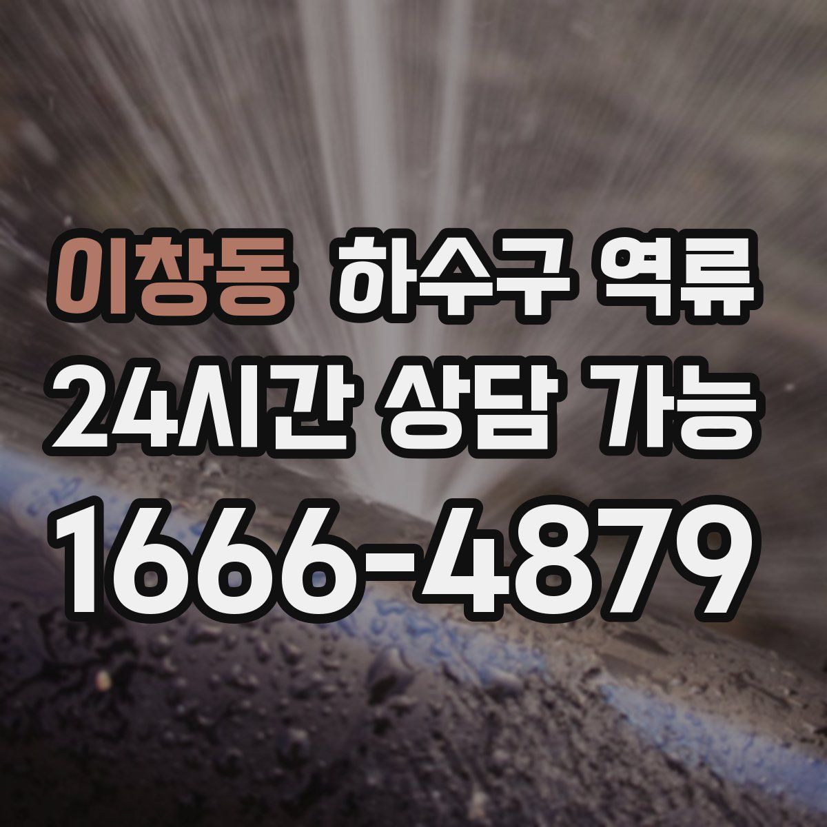 이창동 하수구 역류