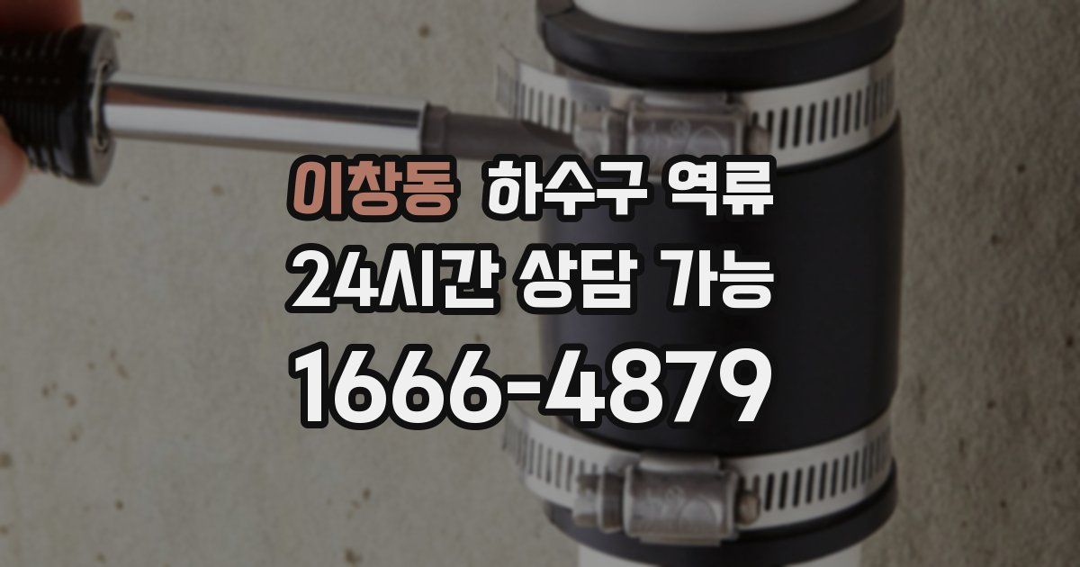 이창동 하수구 역류