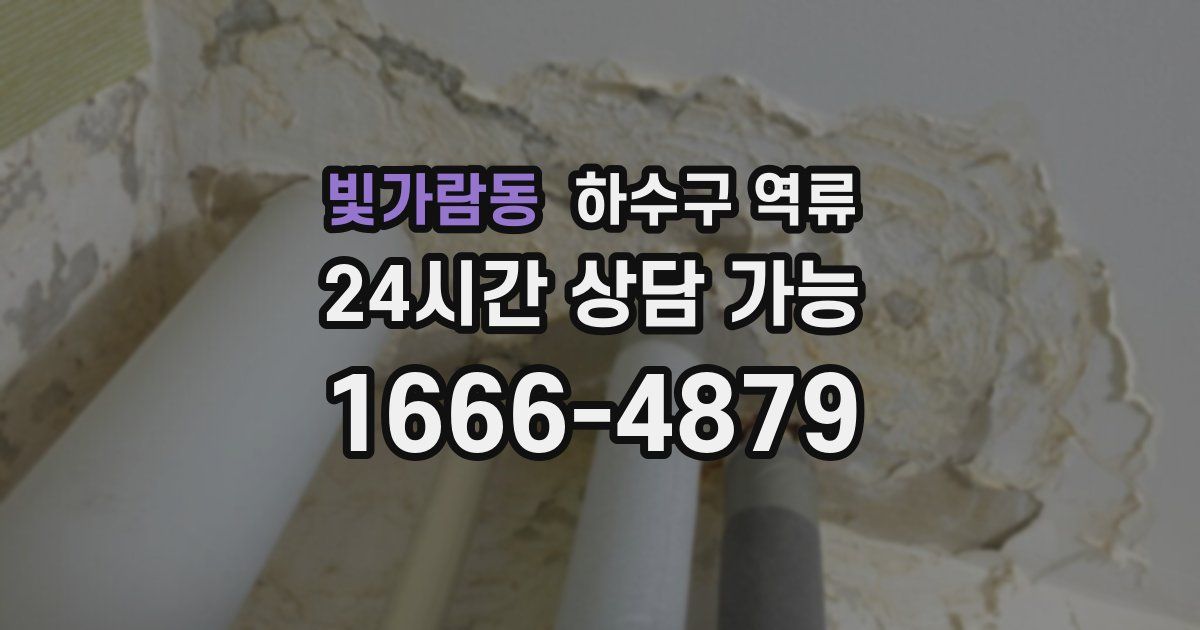 빛가람동 하수구 역류