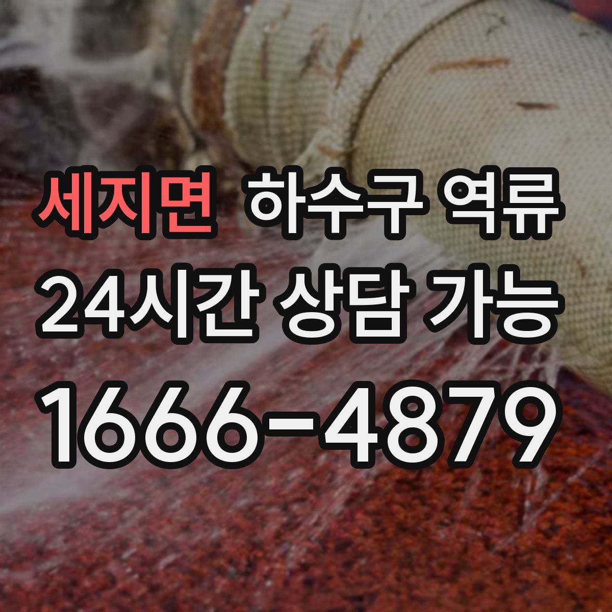 세지면 하수구 역류