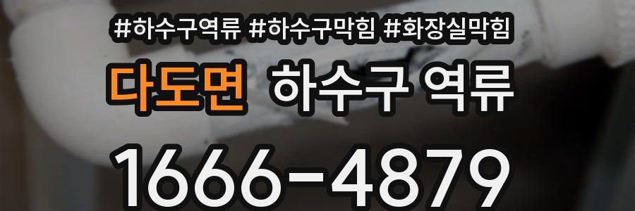 다도면 하수구 역류