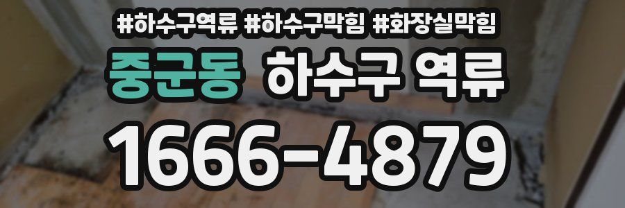 중군동 하수구 역류