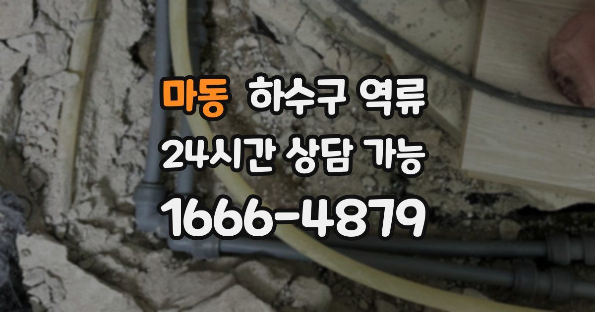 마동 하수구 역류