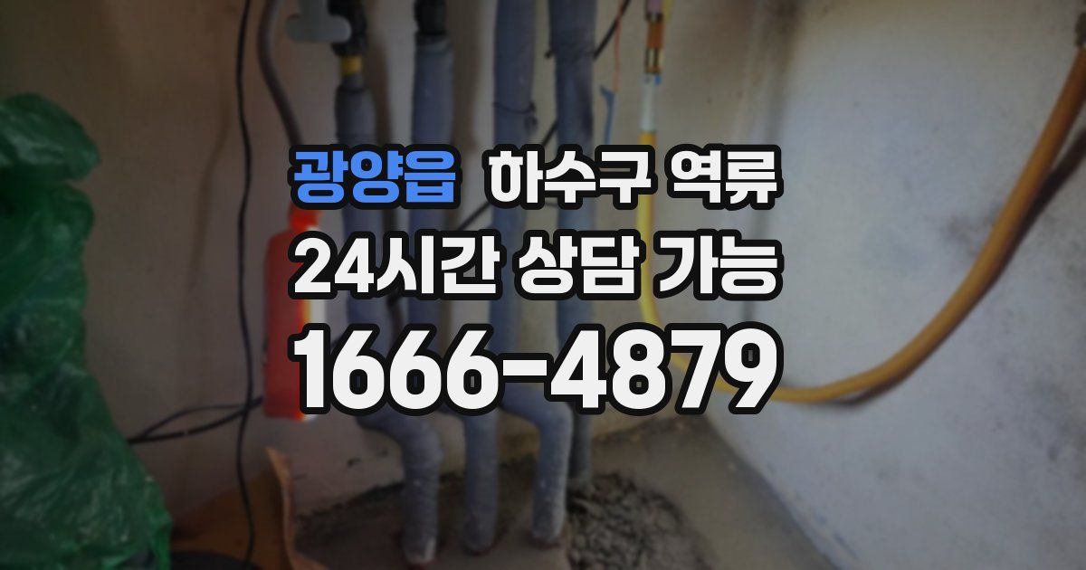 광양읍 하수구 역류