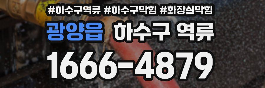 광양읍 하수구 역류