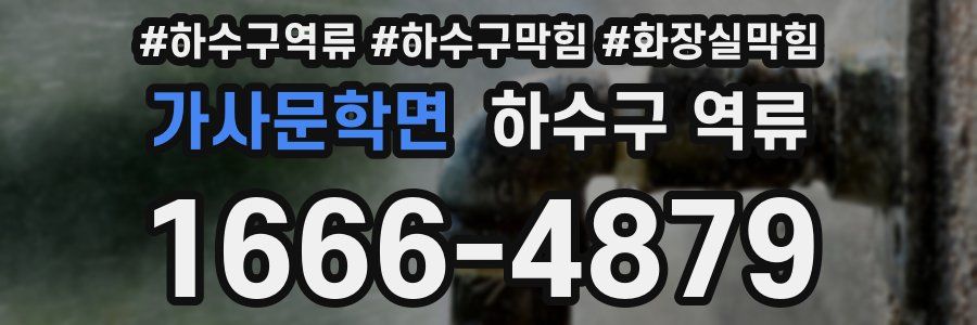 가사문학면 하수구 역류