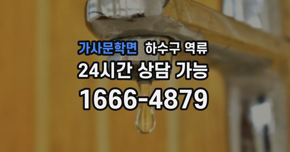 가사문학면 하수구 역류