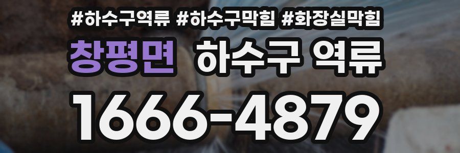 창평면 하수구 역류