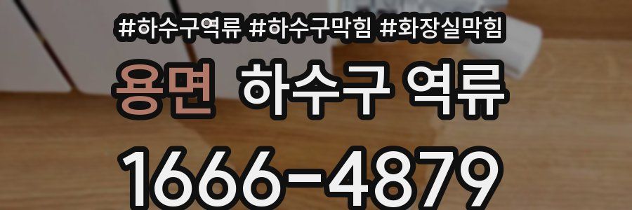 용면 하수구 역류