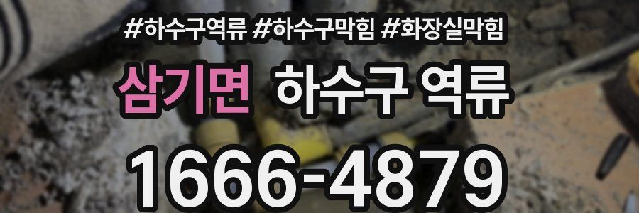 삼기면 하수구 역류