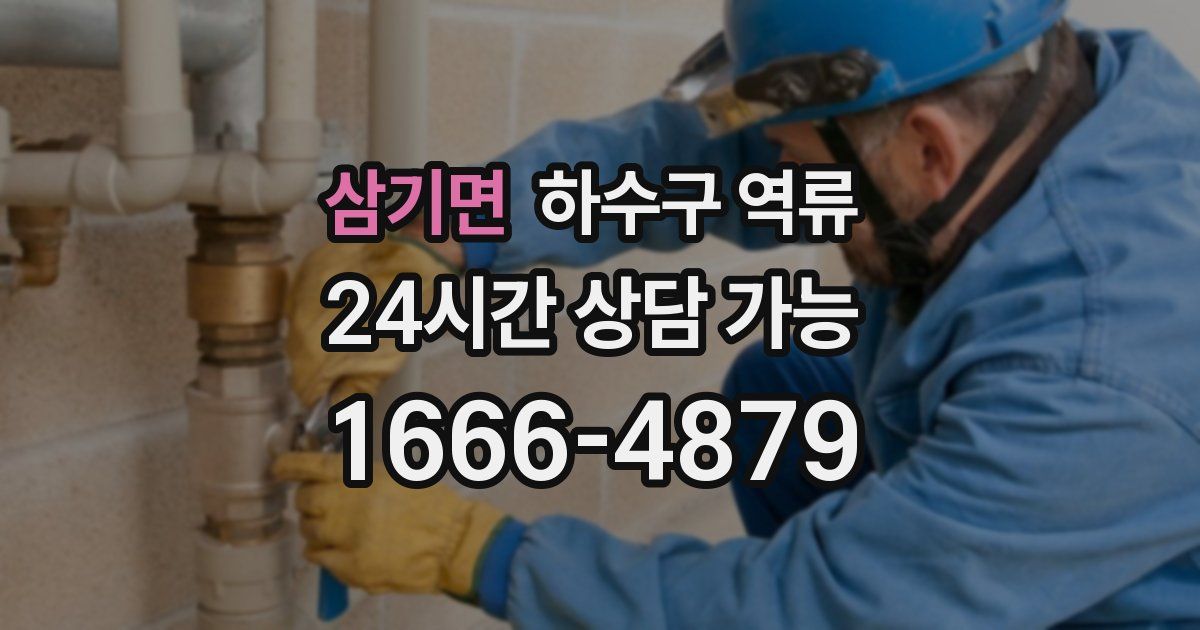 삼기면 하수구 역류