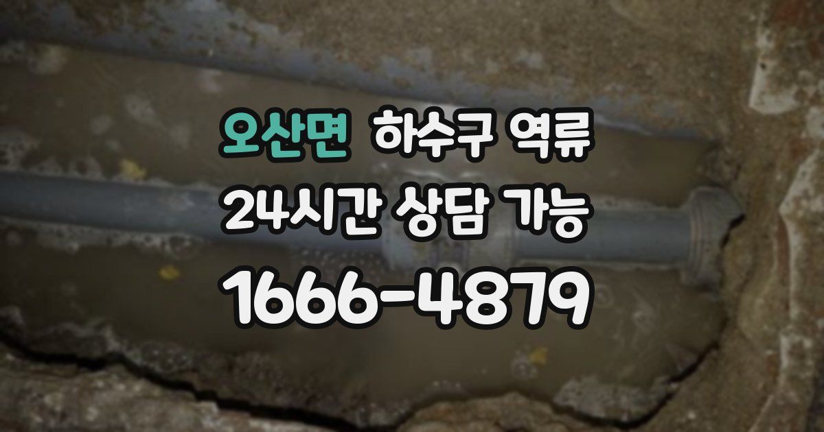 오산면 하수구 역류