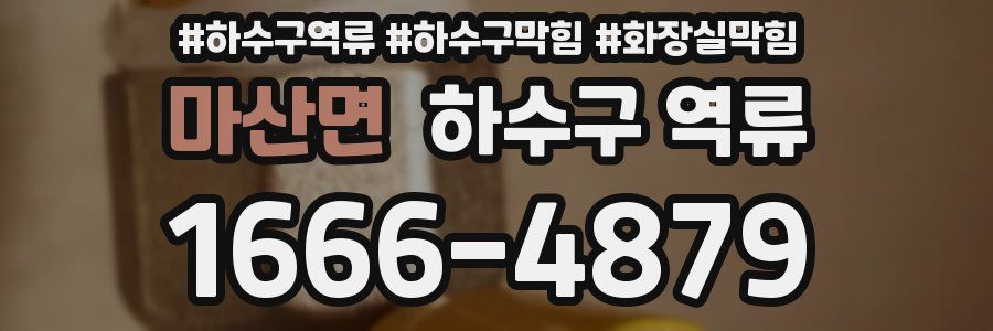 마산면 하수구 역류