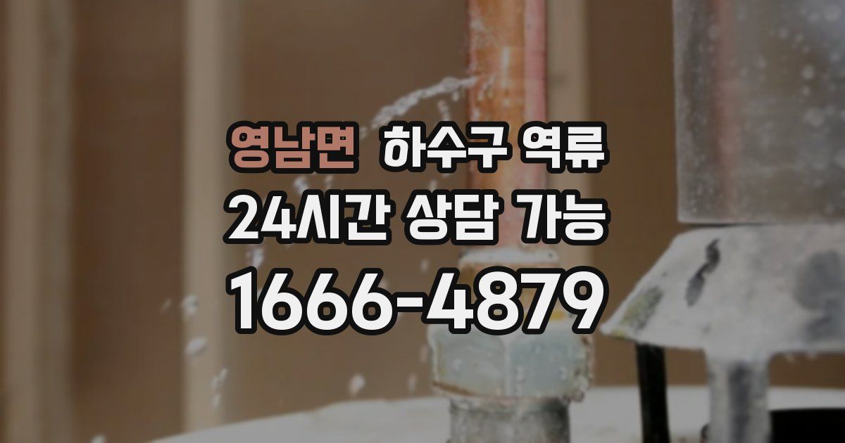 영남면 하수구 역류