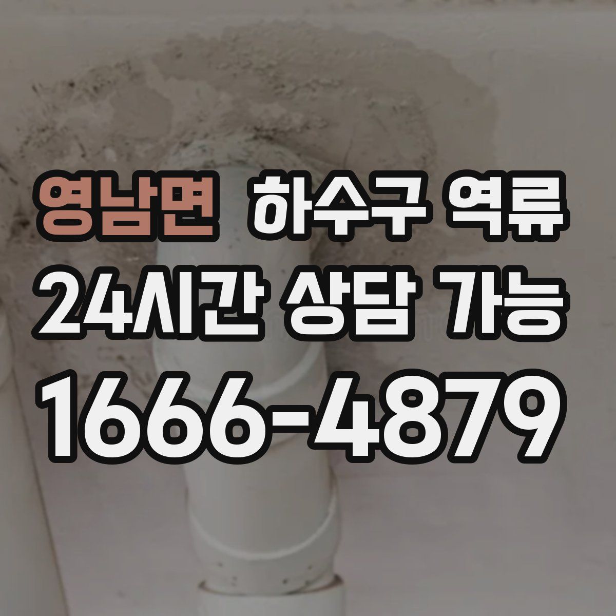 영남면 하수구 역류