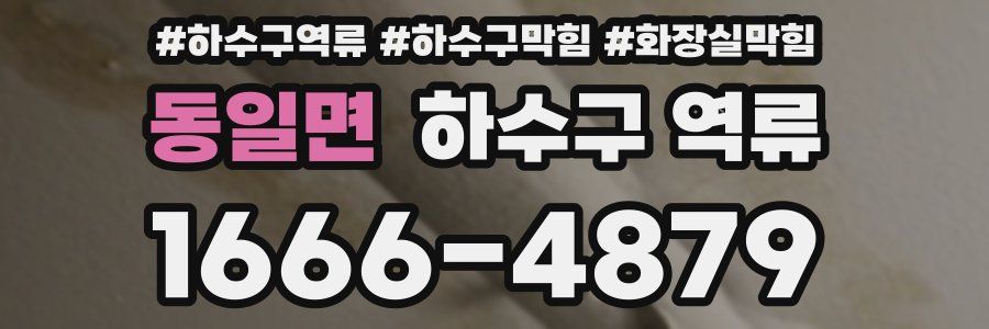 동일면 하수구 역류