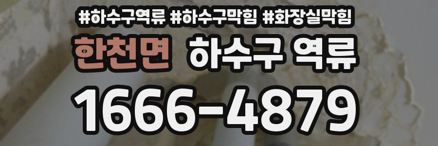 한천면 하수구 역류