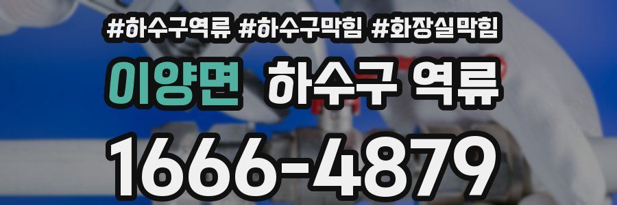 이양면 하수구 역류