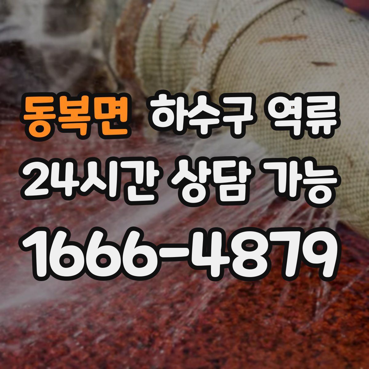 동복면 하수구 역류