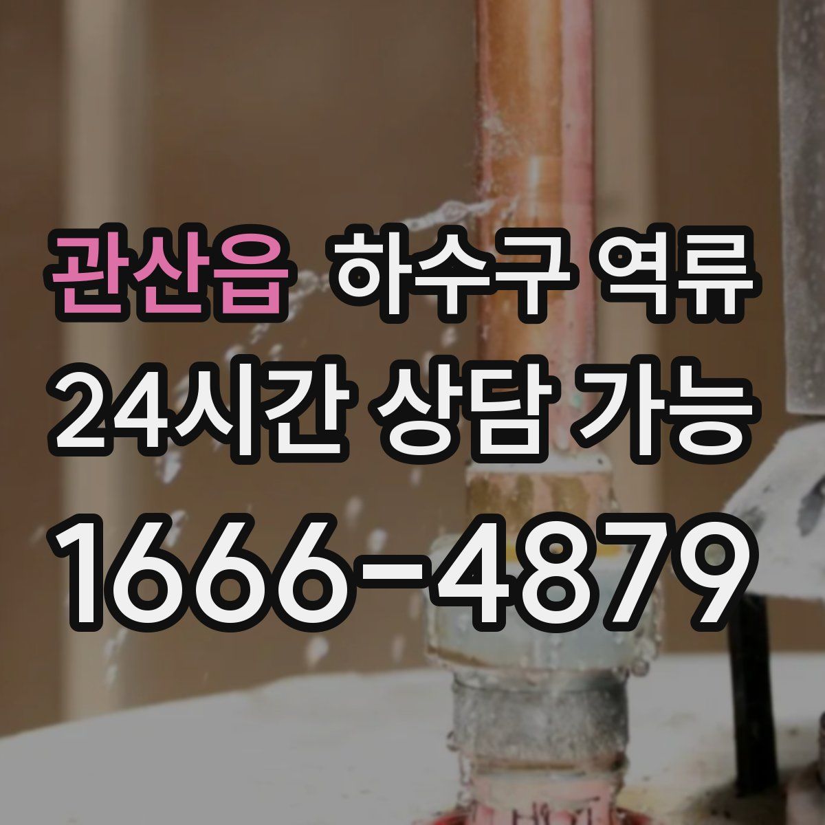 관산읍 하수구 역류