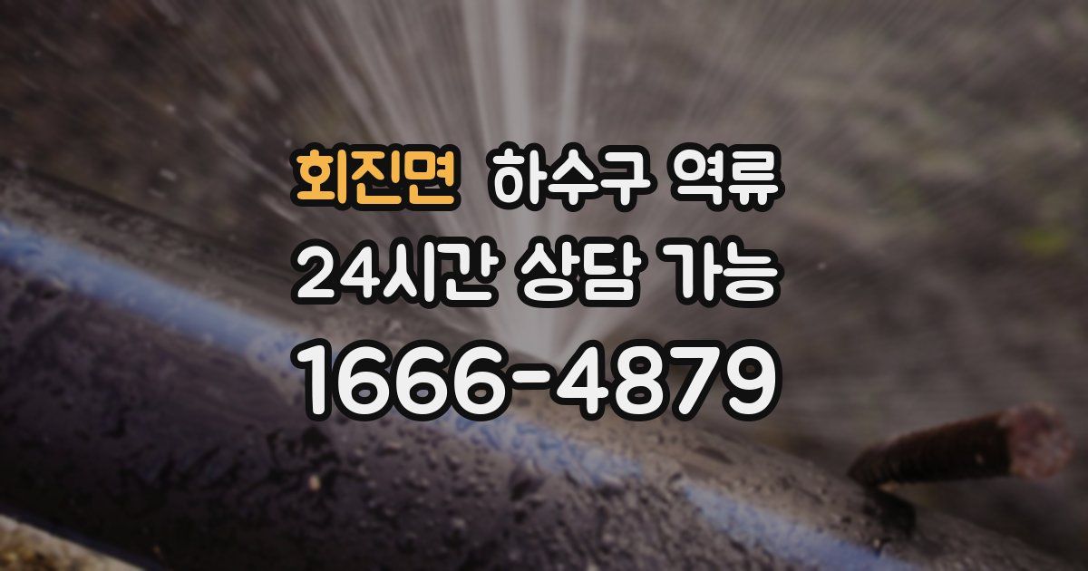 회진면 하수구 역류