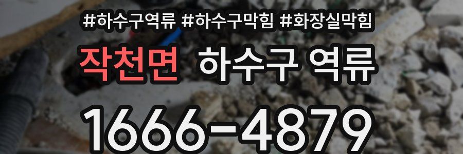 작천면 하수구 역류