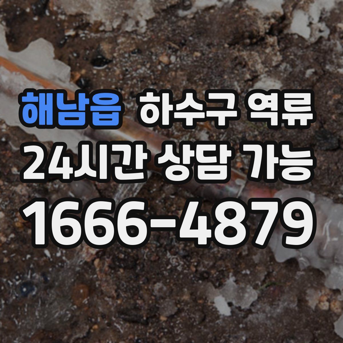 해남읍 하수구 역류