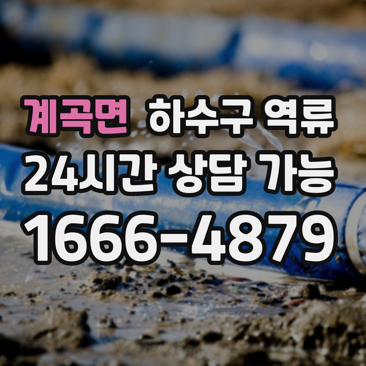 계곡면 하수구 역류