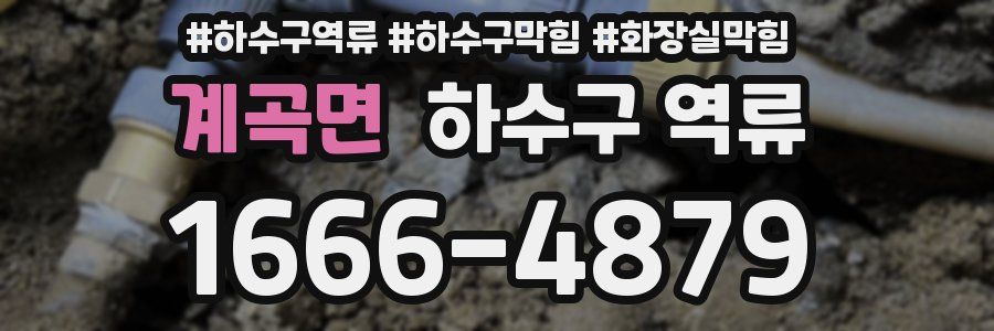 계곡면 하수구 역류